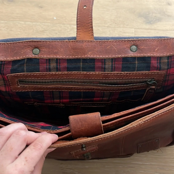 Will Leather Goods Kent Messenger Shoulder Bag Briefcase Vintage Laptop Case - Picture 6 of 10